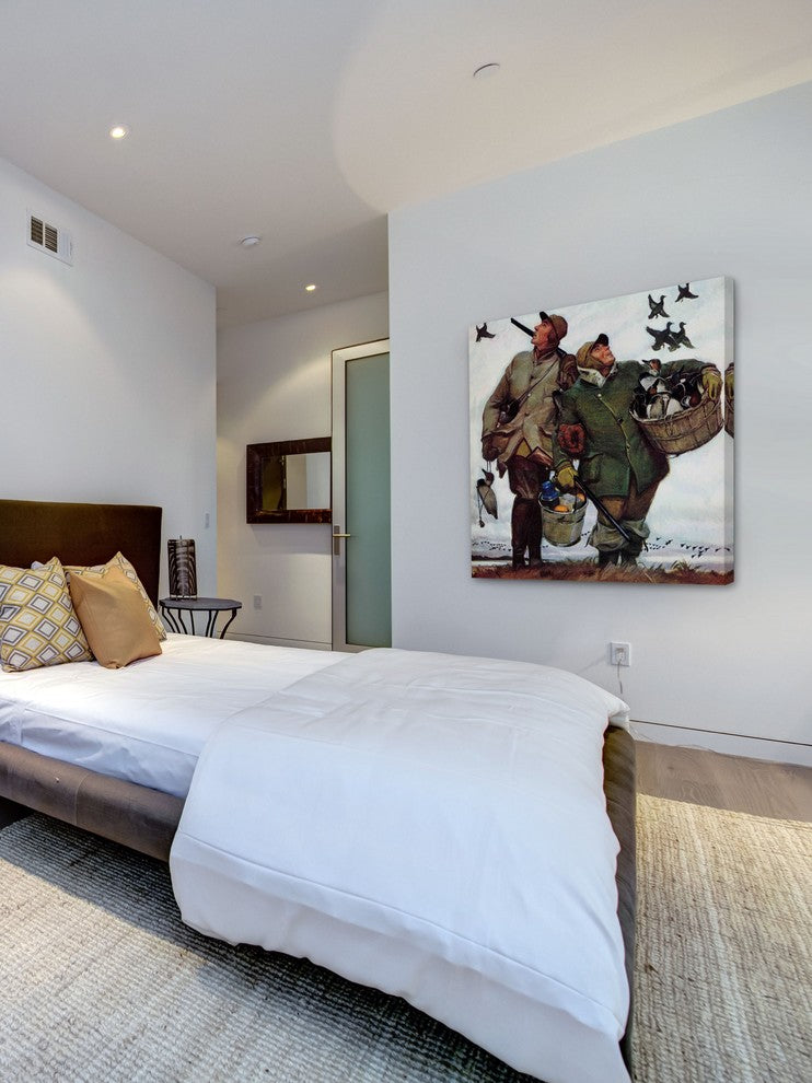 "Nothing but Decoys" Painting Print on Canvas by Mead Schaeffer