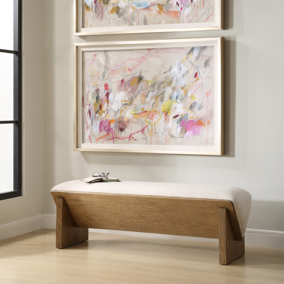Uttermost - 23806 - Bench - Wedged - Soft Ivory