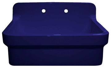 Old Fashioned Country Fireclay Utility Sink With High Backsplash