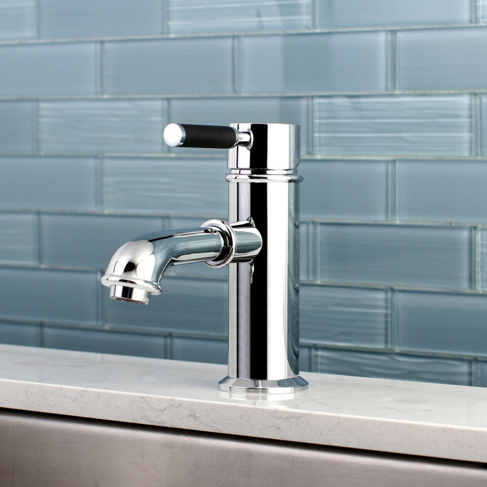 Single-Handle Bathroom Faucet, Brass Pop-Up, Polished Chrome