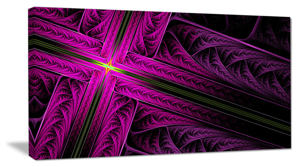 Bright Flash at the Intersection, Oversized Abstract Canvas Art Print, 60x28