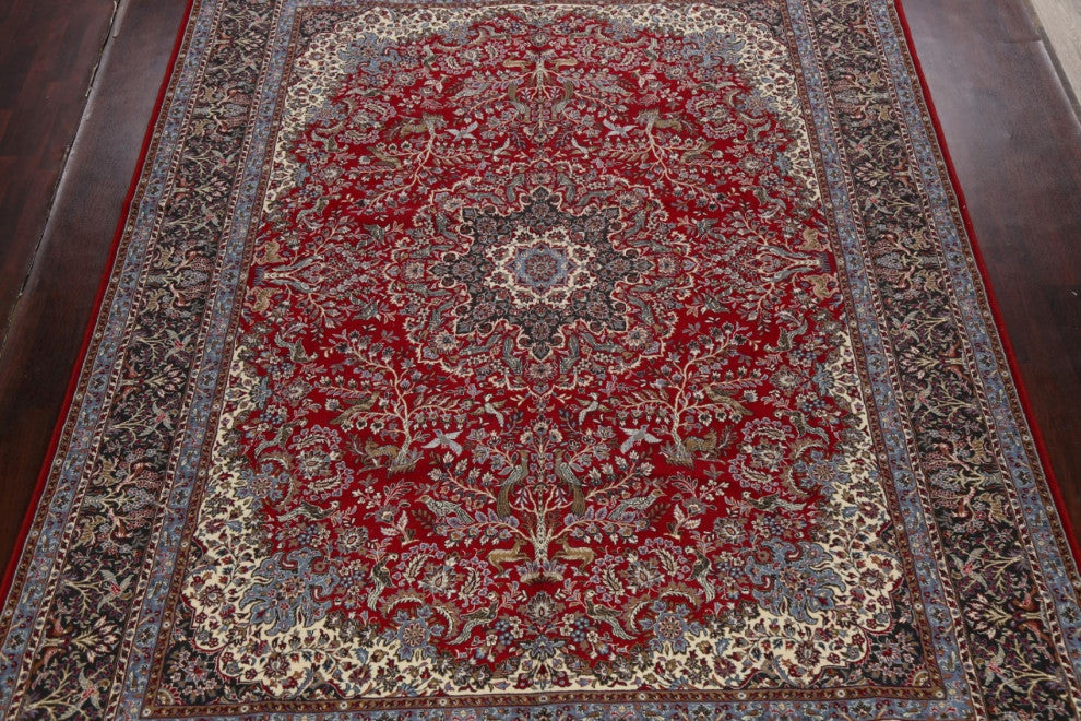 Red Floral Traditional Turkish Oriental Living Room Area Rug 10x13