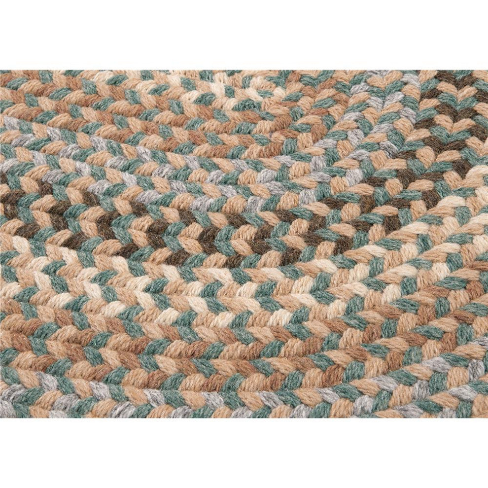Colonial Mills Rug Boston Common Driftwood Teal Runner, Oval