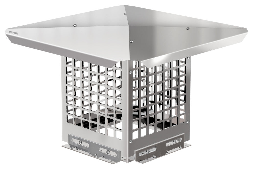 VEVOR Chimney Cap Stainless Steel Fireplace Flue Cover, 8"x8"