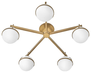 Hinkley Hollis Large Semi-Flush Mount, Heritage Brass