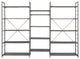 Contemporary Etagere Bookcase, 90"Wx65"H