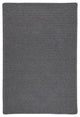 Sunbrella Solid LS05 Granite Sunbrella Area Rug, Rectangular 2'x3'