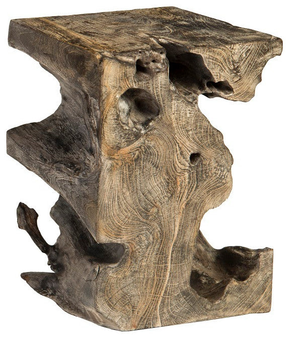Black Wash Stool, Square
