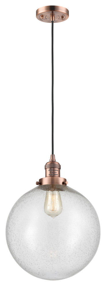 Beacon Mini Pendant, Antique Copper, Seedy