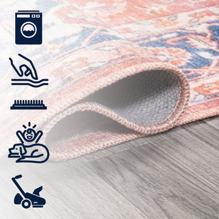 Maris Ornate Medallion Machine-Washable Area Rug