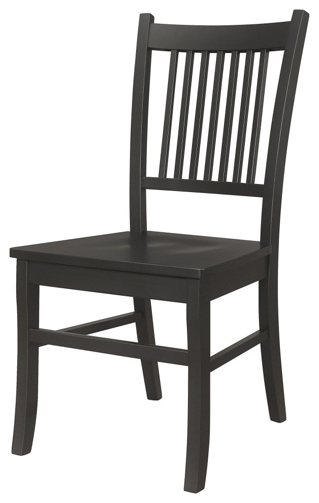 Marbrisa Wood Dining Side Chair Matte Black, Set of 2
