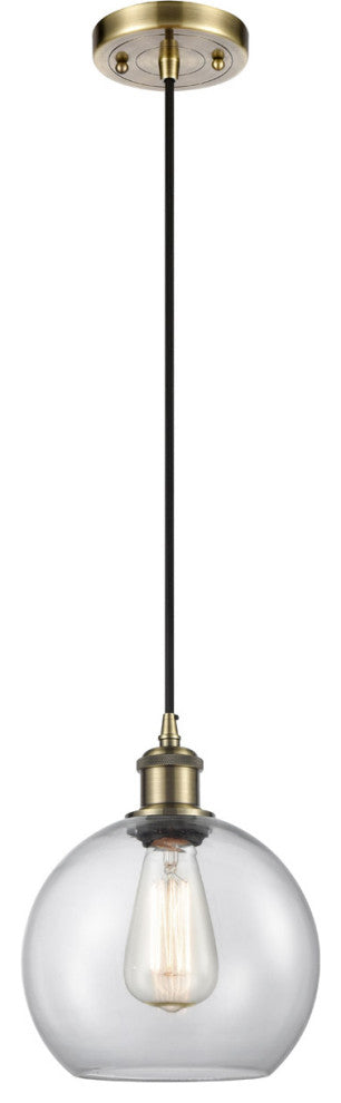 Innovations 516-1P-AB-G122 1 Light 8" Mini Pendant, Antique Brass