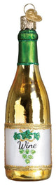 Old World Christmas Glass Blown Ornament White Wine Bottle (#32303)