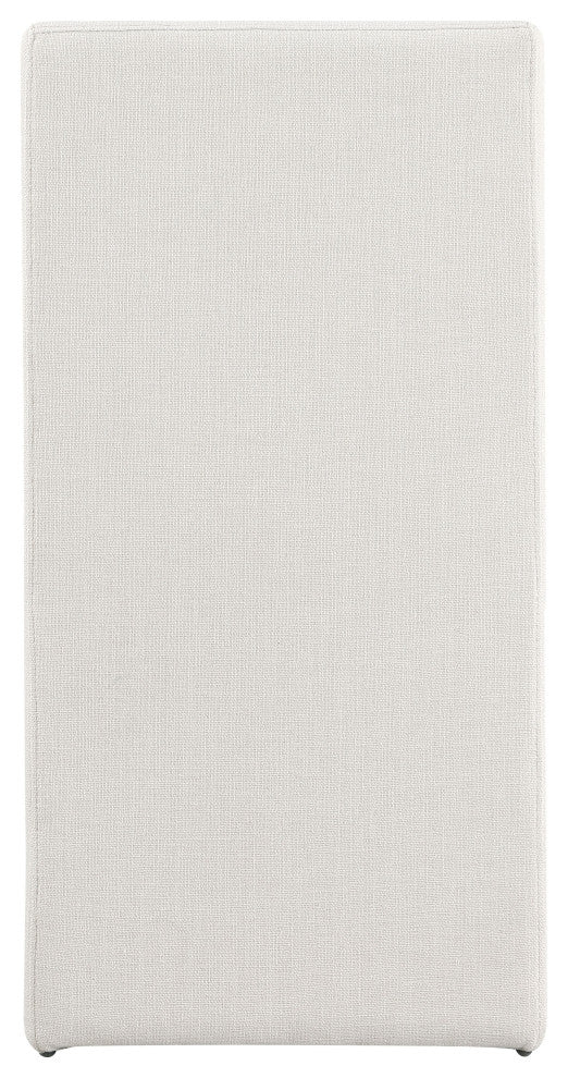Benson Upholstered Dining Chair, Cream, Linen Texured Fabric