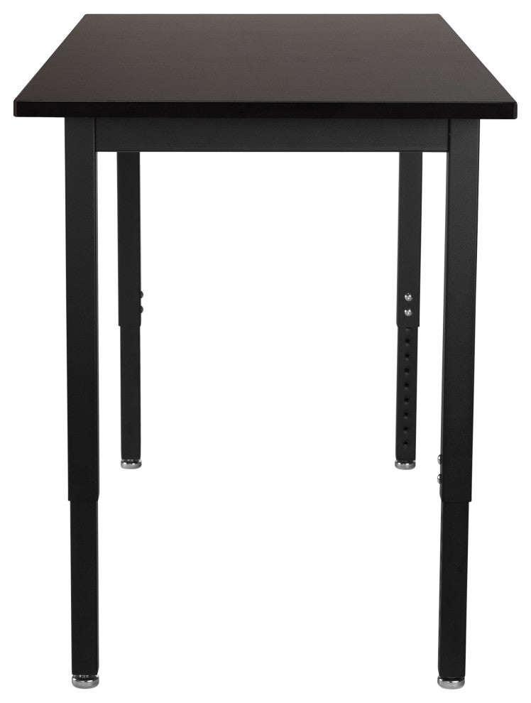 NPS Steel Height Adjustable Science Lab Table, 24 X 48, Chemical Resistant Top