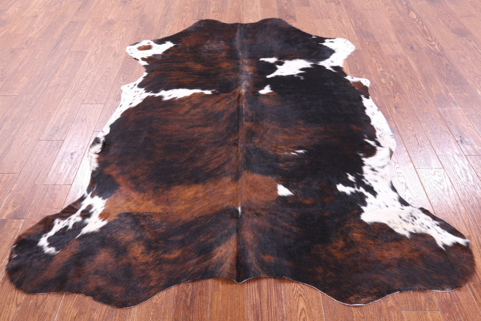 6' 11" X 5' 8" Organic Natural Hair-On Cowhide Area Rug C1580