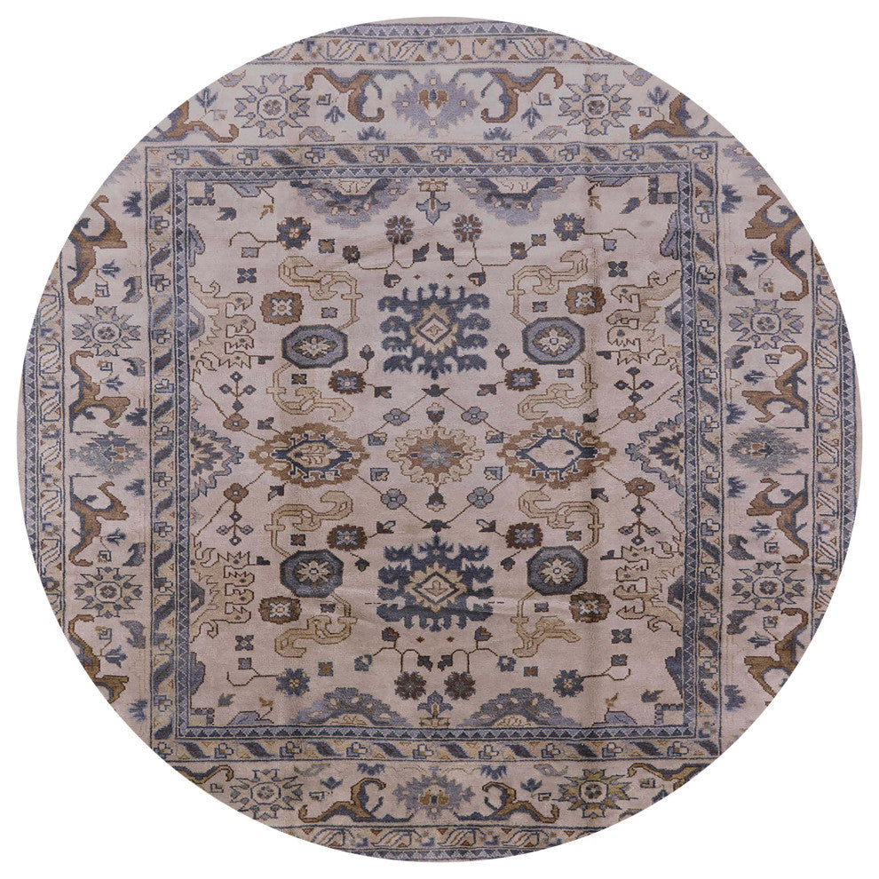 Ahgly Company Indoor Round Mid-Century Modern Area Rugs, 4' Round