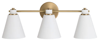 Capital Lighting 150131 Bradley 3 Light 24"W Vanity Light - Aged Brass / Black