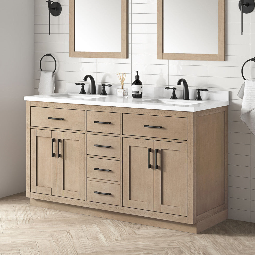 OVE Decors Bailey Vanity, Sahara Birch, 72"