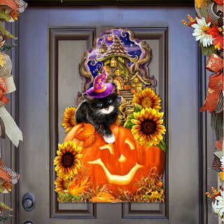 Halloween Kitten Door Decor