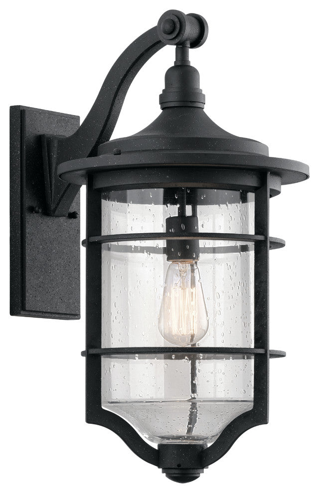 Kichler Royal Marine 1 Light Large Outdoor Wall Light in Distressed Black