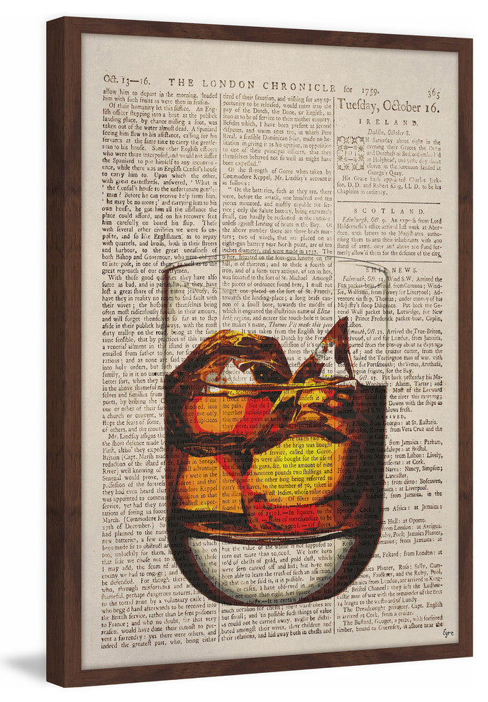 "Rum on Ice" Framed Painting Print, 20"x30"