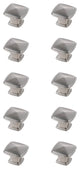 KB2023-NK-10PK Marcel 1.2" Square Knob Multipack, Set of 10, Brushed Nickel