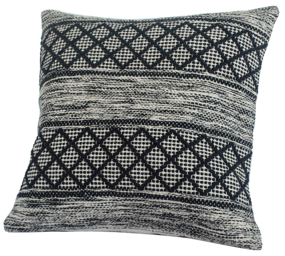 Farmhouse Diamond Geometric Throw Pillow
