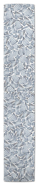 Watercolor Navy Pattern 16x90 Cotton Twill Runner