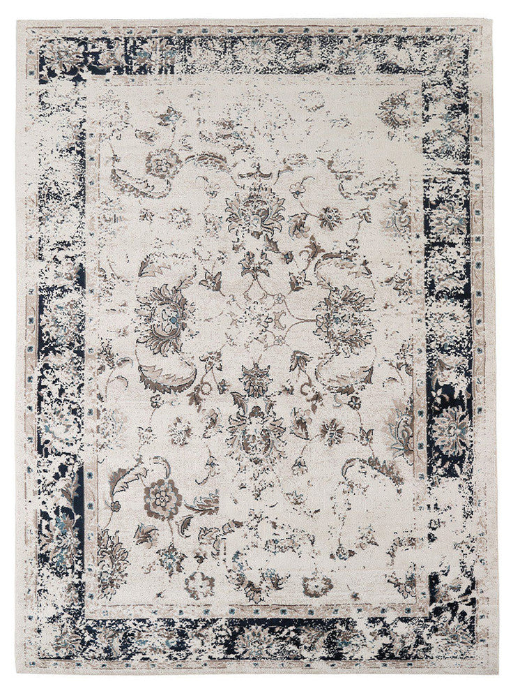 LNC Distressed Mat Stain Fade Resistant Area Rug, 5' X 7'