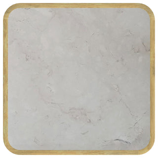 Monhegan Outdoor Teak and Marble Coffee Table