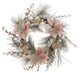 Kurt Adler 20" Champagne and Gold Wreath with Pink Poinsettias and Ornaments