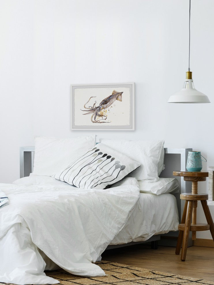 "Big Squid" Framed Painting Print, 30"x20"