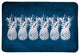 Laural Home Indigo Pineapples Memory Foam Rug
