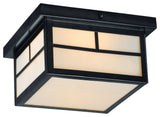 Maxim 4059 Coldwater 2 Light 9-1/4"W Outdoor Flush Mount Square - Black