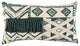 Ivory Green Geometric Boho Chic Lumbar Pillow