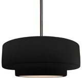 Radiance Medium Tier Pendant, Carbon Matte Black Frame, LED, Rigid Stem Kit
