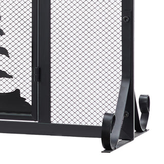 Single Panel Iron Fireplace Screen
