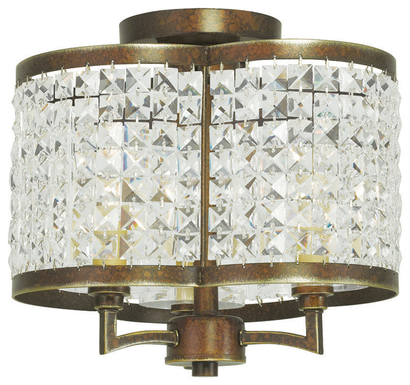 Grammercy Ceiling Mount, Hand-Painted Palatial Bronze