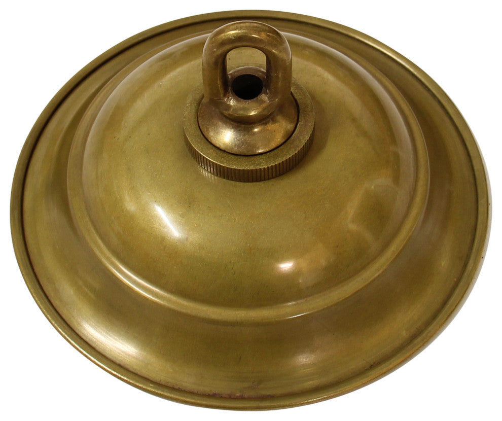 Solid Brass Round Ceiling Canopy, Antique Brass