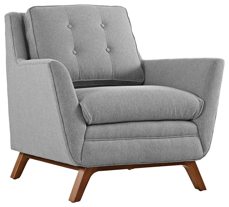 Beguile 3 Piece Upholstered Fabric Living Room Set, Gray