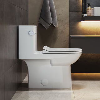 Daxton One Piece Elongated Left Side Flush Toilet 1.28 GPF