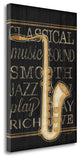 "Music Saxophone" By Jennifer Pugh, Giclee Print on Gallery Wrap Canvas