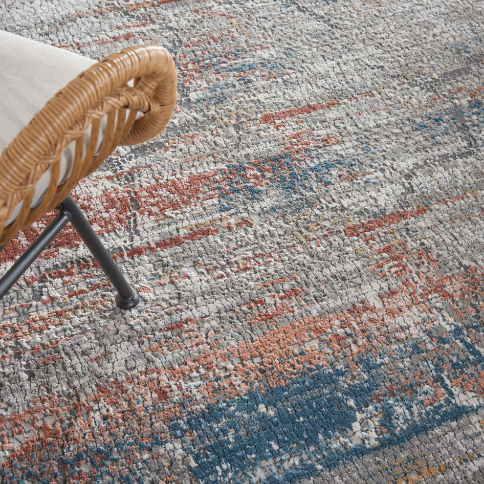 Nourison Rustic Textures Rus11 Vintage and Distressed Rug, Multicolor, 7'10"x7'10"