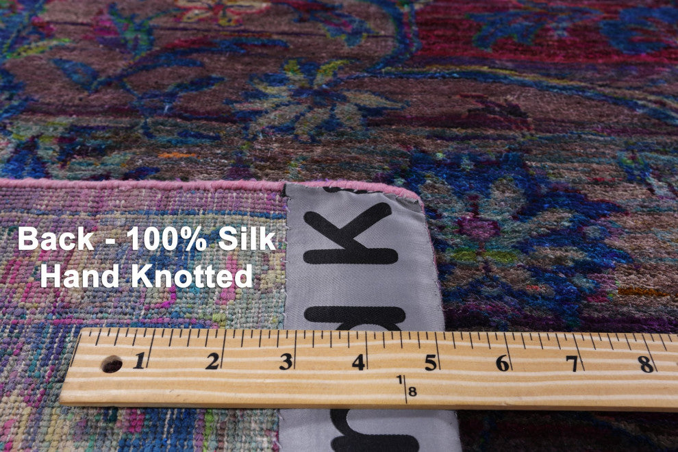 Persian Hand-Knotted Silk Rug 7' 11" X 9' 9" Q6801