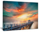 "Fascinating Sky And Wooden Bridge" Sea Pier Wall Art, 40"x30"