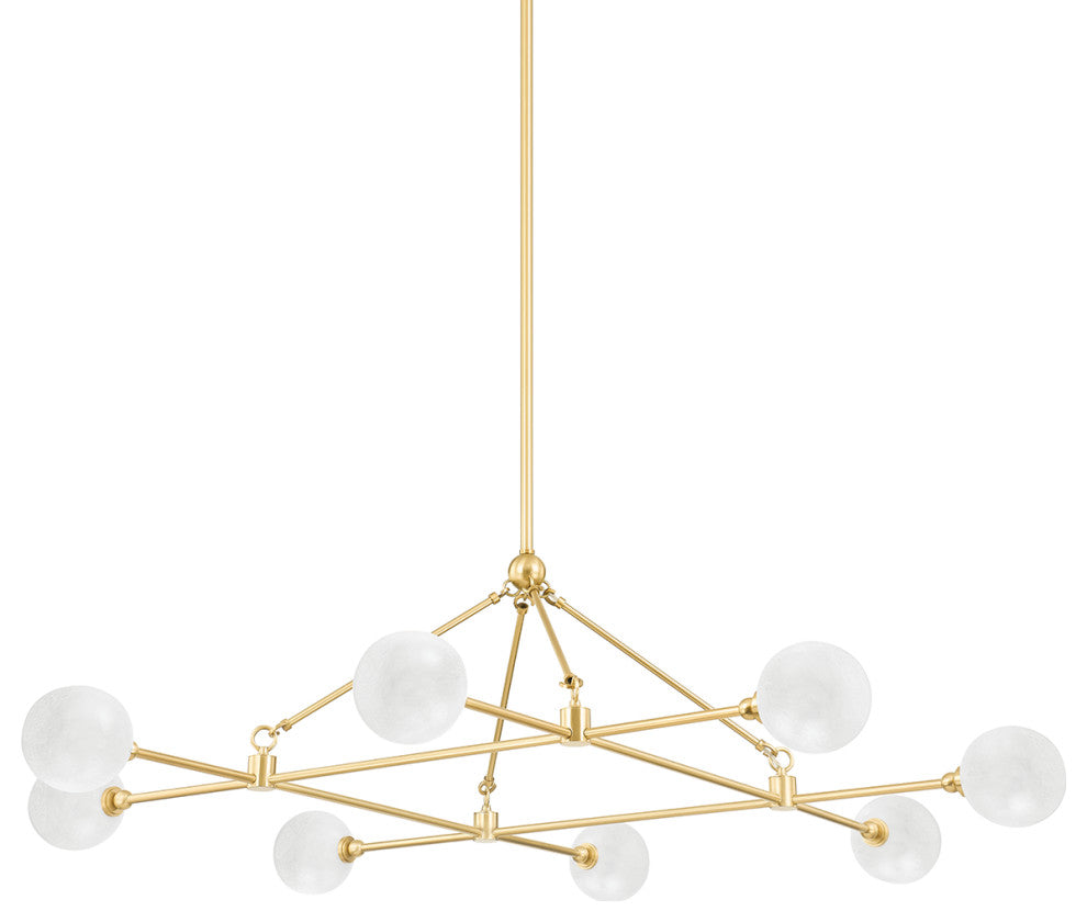 Andrews 8-Light Chandelier, Aged Brass
