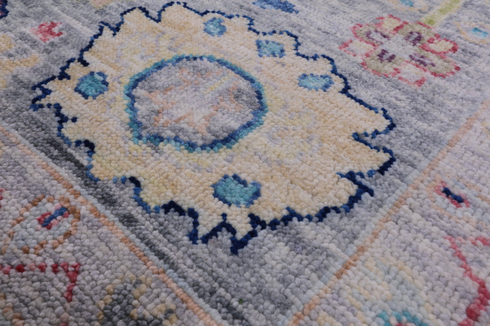 Turkish Oushak Handmade Wool Rug 10' 3" X 13' 9" - Q14777