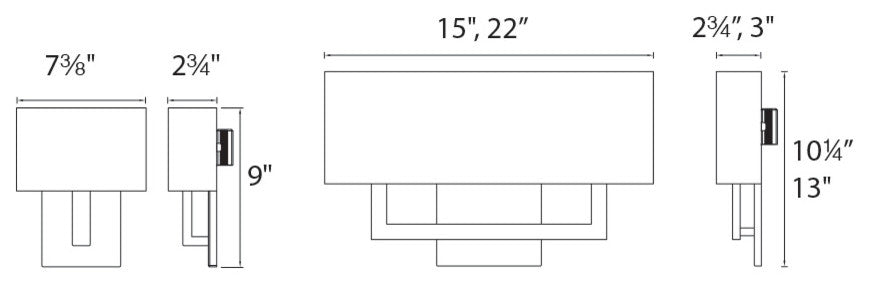 WAC Lighting Manhattan LED Wall Sconce, Brushed Nickel, 15"