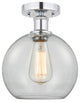 Innovations 616-1F-PC-G122-8 1 Light Semi-Flush Mount, Polished Chrome